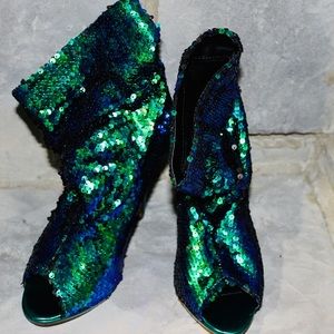 Sequin slouchy bootie